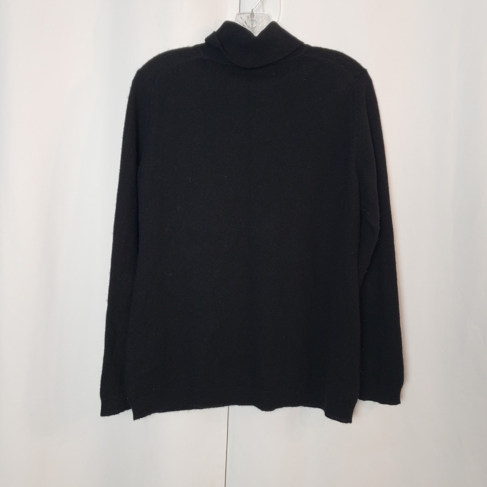 Charter Club Luxury Black 100% Cashmere Turtleneck Sweater Womens Size Large